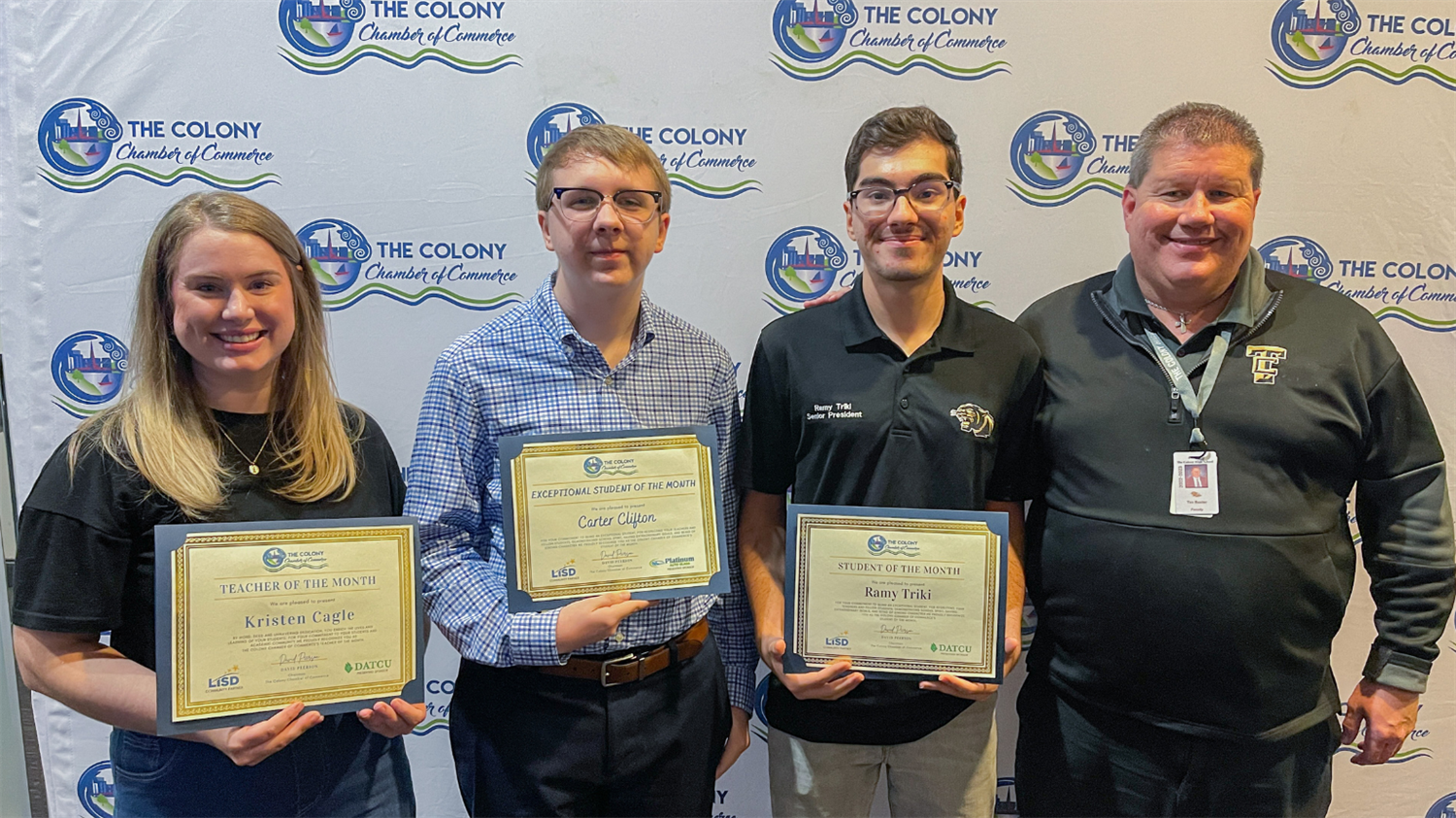  The Colony Chamber students and teacher recognized at The Colony Chamber's Nov. 16, 2023 Luncheon. 